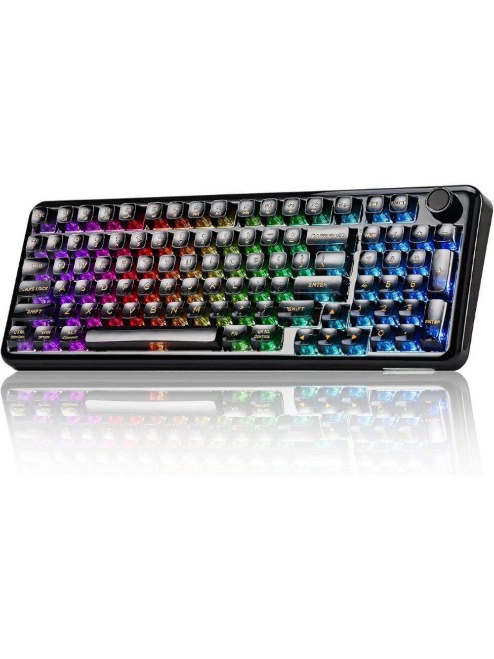 YUNZII X98 96% Wireless Hot Swap RGB Keyboard(Black, Snow Switch)